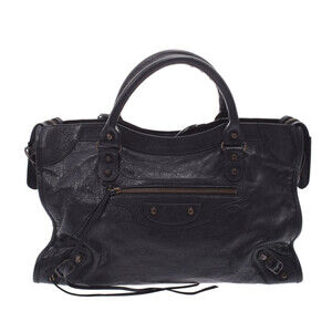 BALENCIAGA The City Bag Black Leather Handbag